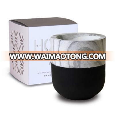 scented candle holder with cement candle jar from China factory