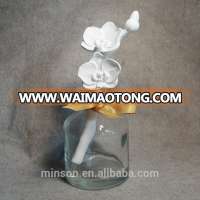 ceramic flower diffuser 50ml, 140ml 150ml 250ml round glass bottle